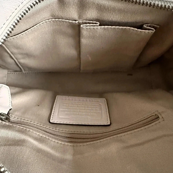 Coach Bleecker Mini Riley Crossbody Shoulder Bag  style 27923 color is Ivory - Picture 7 of 8